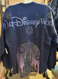 Disney Magic Kingdom Cinderella’s Castle Fireworks Adult Spirit Jersey 2XL - NEW - Picture 1 of 11