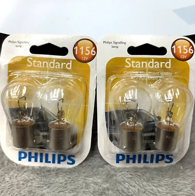 4pk Signaling Lamp Philips Standard 1156BP-12V Original Equipment Quality - Image 1 of 4