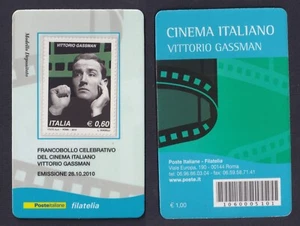 Tessera Filatelica Vittorio Gassman 2010 - Imagen 1 de 1