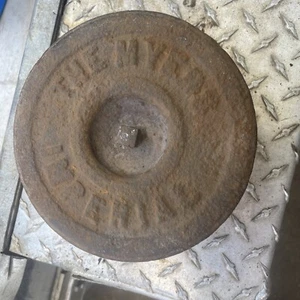 OLD CAST IRON F.E. MYERS & BRO. IMPERIAL PUMP WINDMILL WEIGHT ASHLAND, OH - Picture 1 of 9
