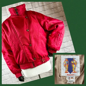 Vintage Descente Snow Ski Jacket Womens Size 8 Red Zip-Up Pockets Singapore - Picture 1 of 16
