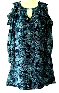 Table Eight Frilled Paisley Print Dress size 8 As new condition - Picture 1 of 8