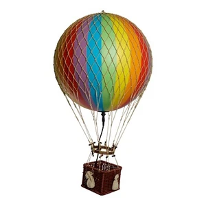 Illuminated Hot Air Balloon Lamp - Handmade Rainbow Design, Large 22 Inches - Picture 1 of 10