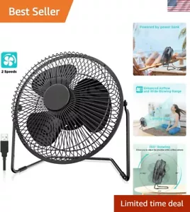 Elegantly Designed 9-Inch USB Powered Desk Fan - Quiet & Portable with 2 Speeds - Picture 1 of 11