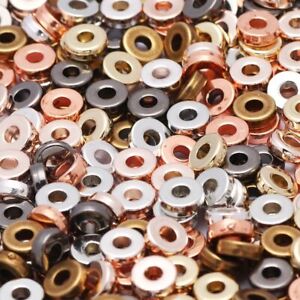 200-400pcs/lot 6mm CCB Charm Spacer Beads Wheel Bead Flat Round Loose Beads For 