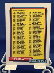 Checklist 6 of 6 1992 O-Pee-chee #787 - Picture 1 of 2