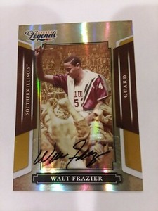 2008 Donruss Sports Legends Mirror Gold Autographed #32 Walt Frazier #d 07/25