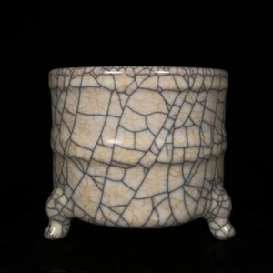 Old Chinese Ge Yao Ge Kiln Incense Burner Q1138 - Picture 1 of 9