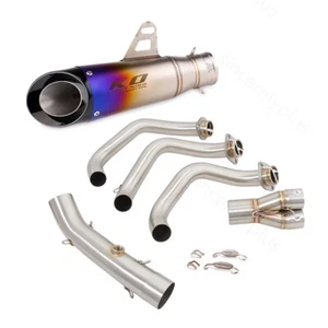 Para Yamaha FZ09 FJ09 2015-2020 MT-09 Sistema de escape Enlace delantero Tubo Silenciadores Punta - Imagen 1 de 12