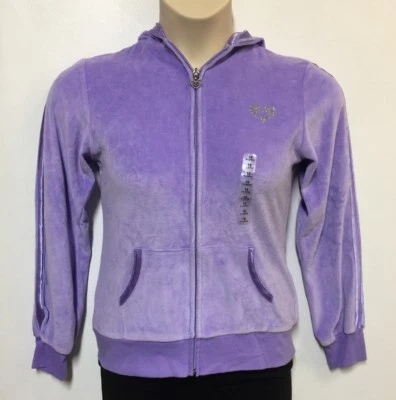 Arizona Jean CO. 儿童紫色运动衫带心形 XL (18)- 全新带标签 — 第 1/4 张图片