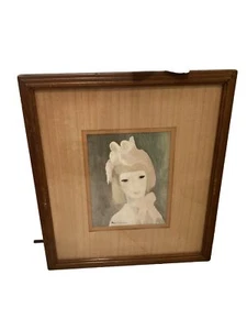 Young Lady In Pink By Marie Laurencin . Framed Reproduction 1931 Durand-Ruel - Picture 1 of 5