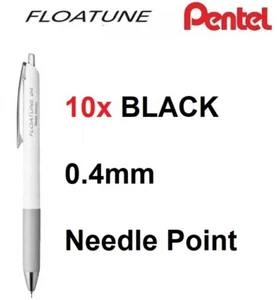 PENTEL Floatune Skip-Free Needle Point Pen 0.4mm - 10x BLACK - Bild 1 von 2