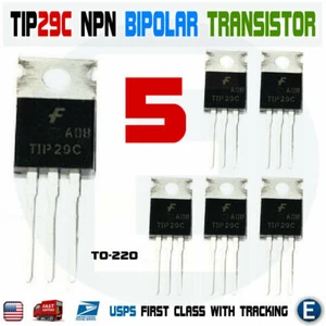 5Pcs Tip29c Transistor NPN EPITAX 100V 1A TO-220 Tip29 30W Audio Switching - Picture 1 of 2
