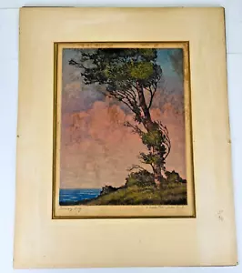 *DAMAGED* F Leslie Thompson Signed “Breezy Day” Genuine Original Etching 22"x18" - Picture 1 of 20