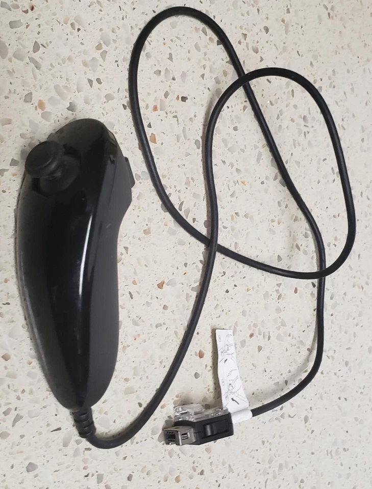 Official OEM Black Nintendo nunchuck for Nintendo Wii or Wii U Excellent Clean - Image 1 of 1