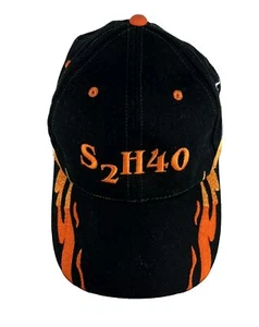 Gorra de béisbol Otto Fire Flame S2H40 con tirantes para hombre negra naranja ajustable - Imagen 1 de 6