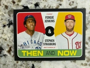 2020 TOPPS HERITAGE THEN & NOW CARD FERGIE JENKINS STEPHEN STRASBURG #TN-1 - Picture 1 of 1