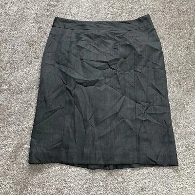 Falda Merona Mujer 10 Gris Oscuro Recta Lápiz Hasta la Rodilla Botones Forrados Trabajo Foto 1 de 4