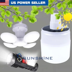 Bombilla LED portátil con energía solar 150W 80W lámpara tienda camping exterior/interior - Imagen 1 de 70