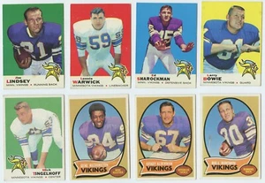 Topps 4 diversi Minnesota Vikings 1969-1972 set squadra parziale 29 carte - Foto 1 di 8