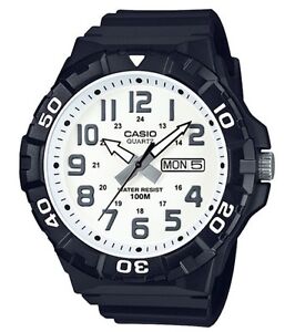 Casio Watch * MRW210H-7AV Diver Look XL 100WR White Face Black Strap COD PayPal