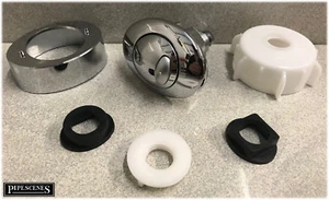 Ovale Toilette Spülknopf für rundes Loch - Bild 1 von 9