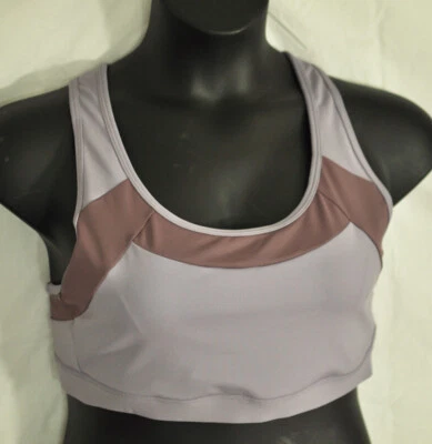 Mujer Campeón Sujetador Deportivo Talla 1 X 2 Tono Morado Tirar de Soporte y Confort Nuevo Foto 1 de 4