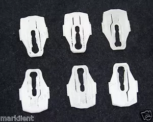 1966-1969 Lincoln Fender, puerta, cuarto clips de plástico moldeado conjunto de 6 nuevos - Imagen 1 de 1