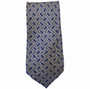 STEFFANO RICCI MENS BLUE & GOLD SILK NECK TIE - Picture 1 of 4