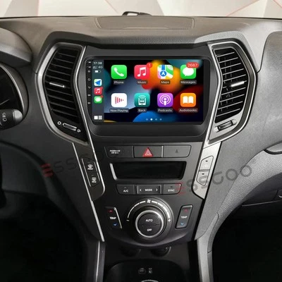 Rádio estéreo GPS navegação 4+64G para Hyundai Santa Fe IX45 2013-18 Apple Carplay carro - Imagem 1 de 4