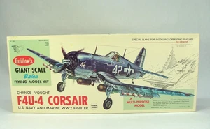 KIT MODELLINO AEREO DA COMBATTIMENTO CORSARO GUILLOW'S SCALA GIGANTE BALSA F4U-4 - Foto 1 di 4