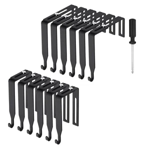 Set ganci divisori universali in metallo nero ganci per cubicle 8173 - Foto 1 di 6