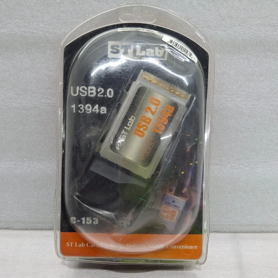 Rare! Vintage New Sealed ST-Lab Cardbus USB 2.0 1394a Adapter C-153 Type A, Mini - Image 1 of 4