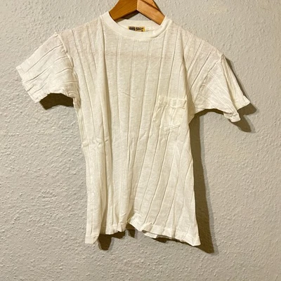 Camiseta De Colección Años 40 Utica Bodyguard Para Hombres M Tejido Acanalado Blanco Algodón G Foto 1 de 3