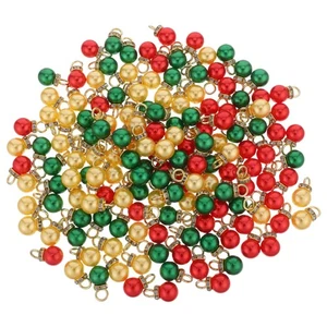 150 Pezzi Mini Palline Pendenti Rotonde Palline Glitter Natale da Appendere Ornamenti - Foto 1 di 12