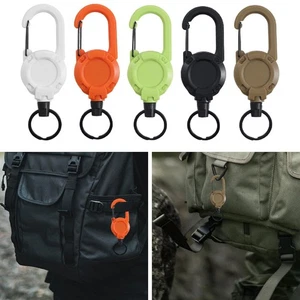 Retractable Keychain  Holder Key Holder Practical with Metal Clip ID  Reel Key - Picture 1 of 28