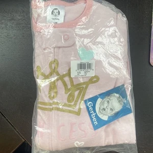 Gerber 4 Pack Sleep ‘N Plays Girls 3-6M New In Package Long Sleeve - Picture 1 of 6