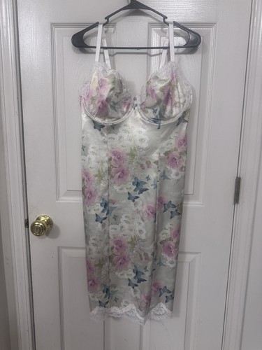 UNDERCOVER Abito slip Victoria's Secret in raso malvagio con orlo in pizzo taglia XXL NUOVO CON ETICHETTE vendita al dettaglio $120