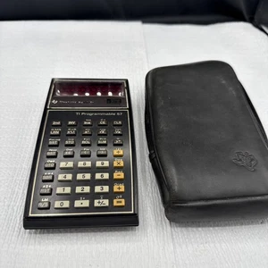 1970s VINTAGE PROGRAMMABLE CALCULATOR TEXAS INSTRUMENTS TI-57 with Case UNTESTED - Picture 1 of 7