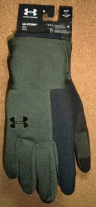 Guantes polar Under Armour Storm para hombre nuevos con etiquetas, medianos, 135669, verde bosque/negro - Imagen 1 de 3