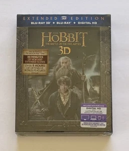 The Hobbit The Battle of the Five Armies (Blu-ray 3D/Blu-ray, 2014, Extended Ed) - Imagen 1 de 2