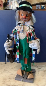 vintage GROSSES Puppenspielzeug PUPPE CLOWN CLOWN FILZ WINDELN Lenci 70s - Bild 1 von 19