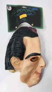 VTG 1995 Harvey Dent Two-Face Batman Forever Halloween Rubber Adult Mask New Tag - Picture 1 of 5