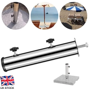 Stainless Steel Garden Docks Yard Parasol Umbrella Base Stand Tube Pole Holder - Picture 1 of 13
