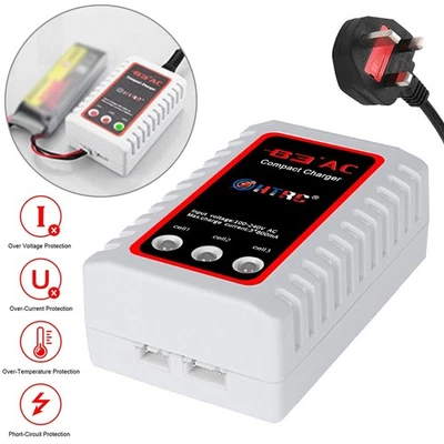 For NUPROL AIRSOFT LIPO BATTERY BALANCE COMPACT CHARGER 7.4V & 11.1V 2&3 CELL UK