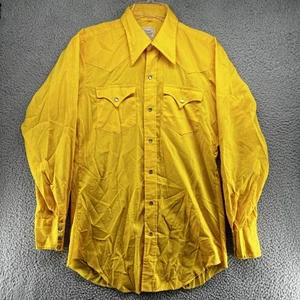 Vintage H Bar C Ranchwear Hemd Herren 15 1/2 34 gelb Western Pearl Snap 80er - Bild 1 von 8