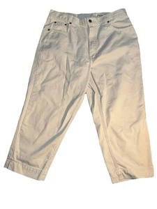 Eddie Bauer Capris Pants Womens Size 14 Khaki Denim - Picture 1 of 9