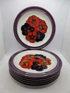 6 Vintage Denby Falstaff Dinner Plates 10" 25.5cm Very Rare Collectable VGC - Picture 1 of 11