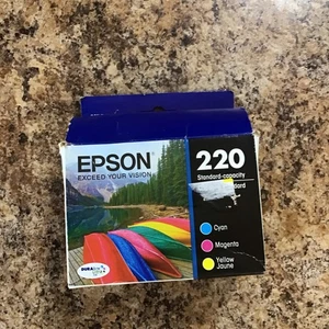 Epson 220 Color Cyan Yellow Magenta Tintenpatronen ohne Karton Original EXP 8/2026 - Bild 1 von 4