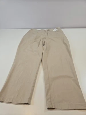 L.L.Bean Pants Womens 22W Khaki Original Fit Wrinkle-Resistant Cotton Chino - Image 1 of 4